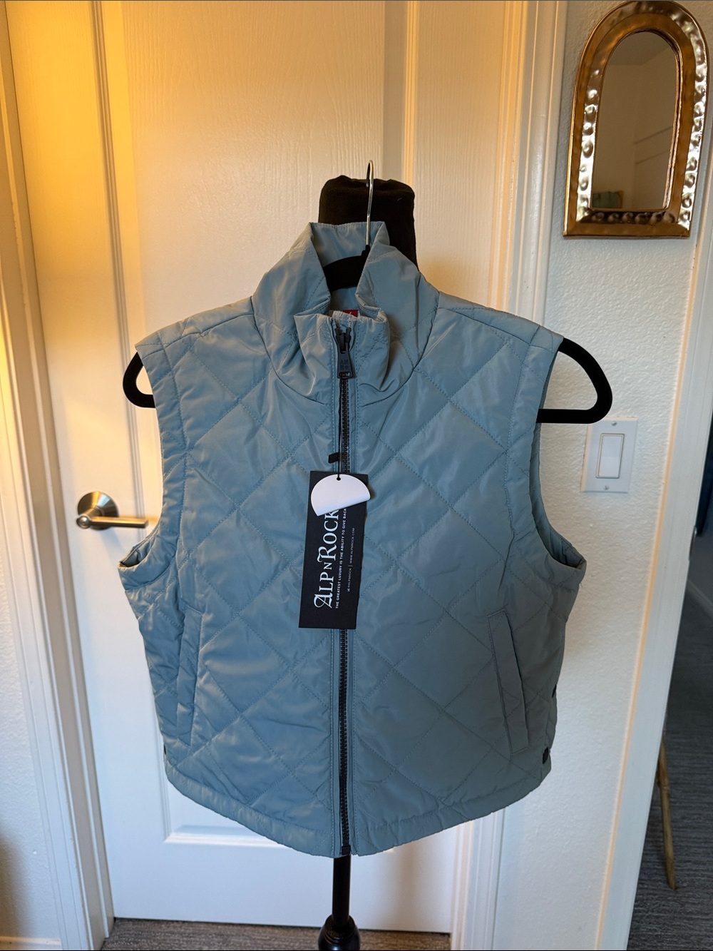 Alp N Rock Quilted Puffer Vest in Light Blue